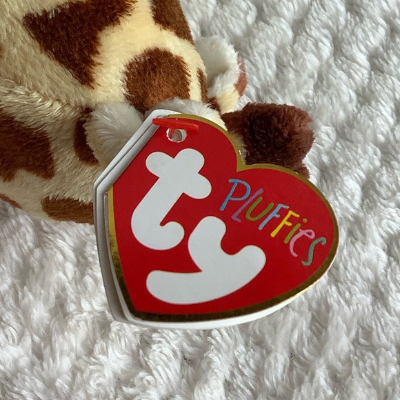 Ty Pluffies Collection Tiptop Plush Giraffe Stuffed Animal Toy w Hang Tag - Picture 8 of 15